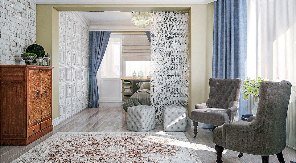 Спальня в гостиной и детская «на вырост»: двушка, ставшая трёшкой благодаря зонированию