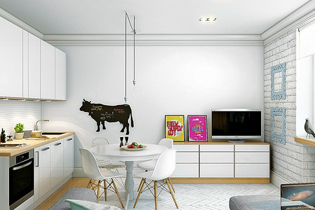 Ничего лишнего: бюджетный дизайн студии в скандинавском стиле