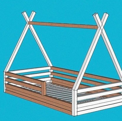 Кроватка домик своими руками чертежи (80 фото)