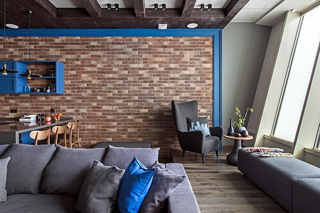 Брутальный лофт с видом на «Москву-Сити»