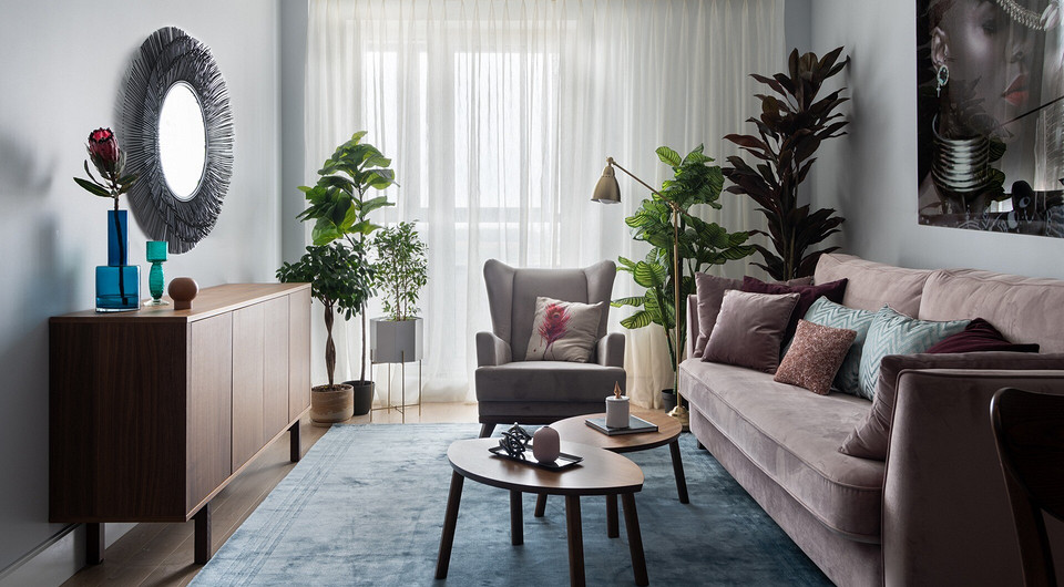 Романтичный интерьер евродвушки с мебелью ИКЕА и индивидуальными деталями