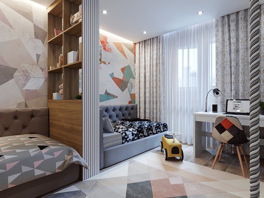 Однокомнатная квартира для семьи с ребенком: 4 принципа организации пространства и 105 фото