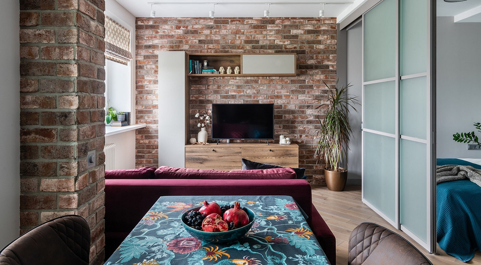 Сканди, лофт, бохо и эко: яркая однушка с потрясающим миксом стилей и продуманной планировкой