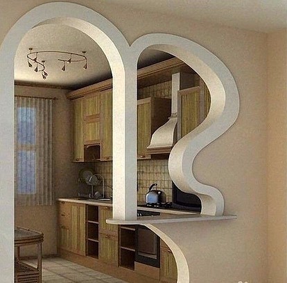 Дизайн арки из гипсокартона