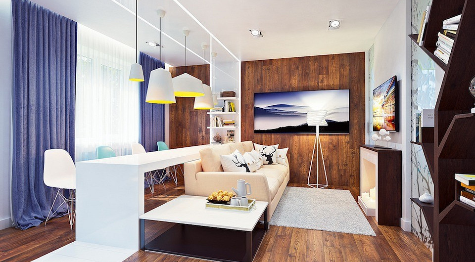 Квартира с мобильными перегородками: двушка, которая легко трансформируется в студию