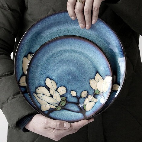 Керамическая посуда с ручной росписью