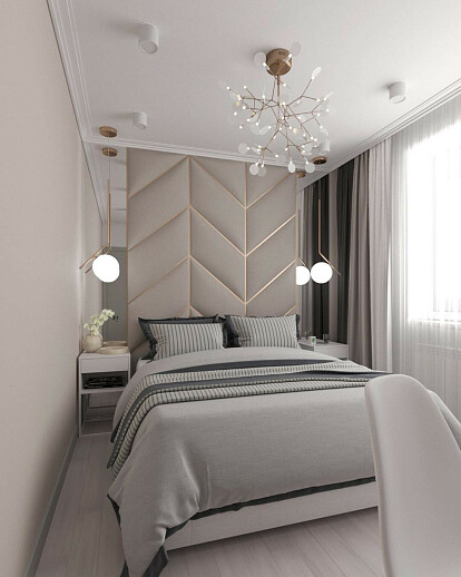 Дизайн маленькой спальни 10 кв. м: 95 фото интерьеров, планировки