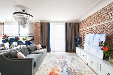Стильная квартира с удобной планировкой для семьи с двумя детьми