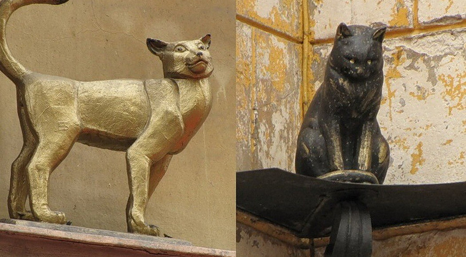 Памятник коту Елисею и кошке Василисе