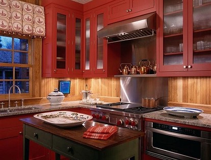 Кухни Красного Цвета Фото