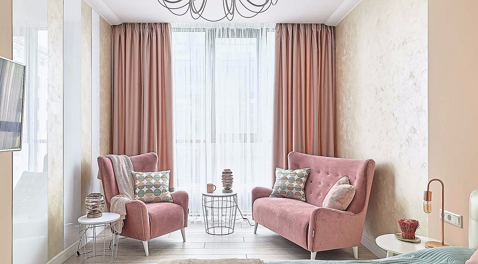 Розовый, зелёный, голубой: квартира у моря в нежной пастельной гамме Розовый, зелёный, голубой: квартира у моря в нежной пастельной гамме