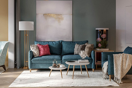 Маленькая студия, в которой нашли место для спальни, гостиной и гардеробной