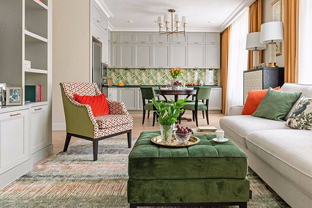 Сочная эклектика: квартира в Новой Москве