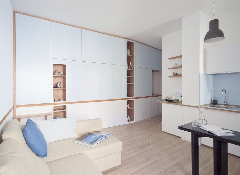 Дизайн квартиры-студии площадью 24 кв. метра (60+ фото)