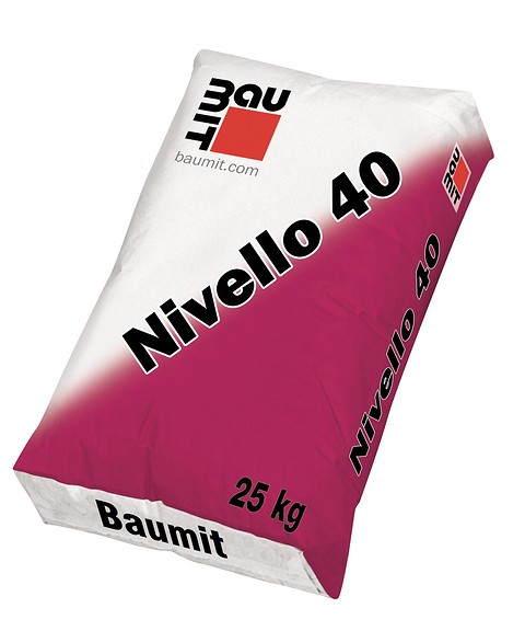 Baumit Nivello 40 — самовыравнивающаяся смесь, которая используется даже при устройстве «тёплых» полов