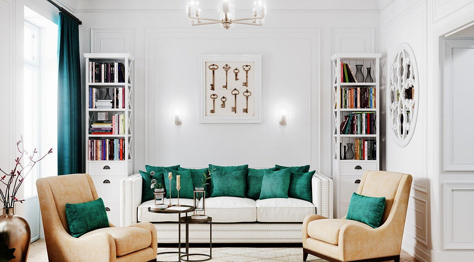 Современная классика в сталинке с неудобной планировкой