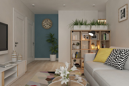 Панельная трёшка в скандинавском стиле для семьи из трёх человек