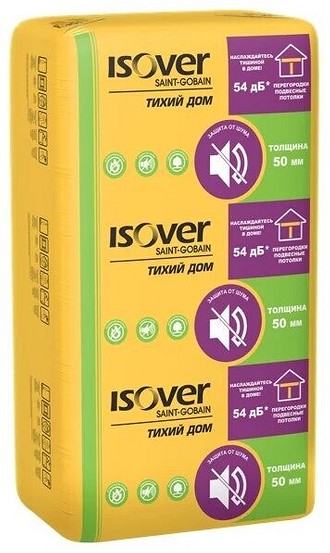 Стекловата Isover Тихий Дом 1170x610х50мм 14 шт