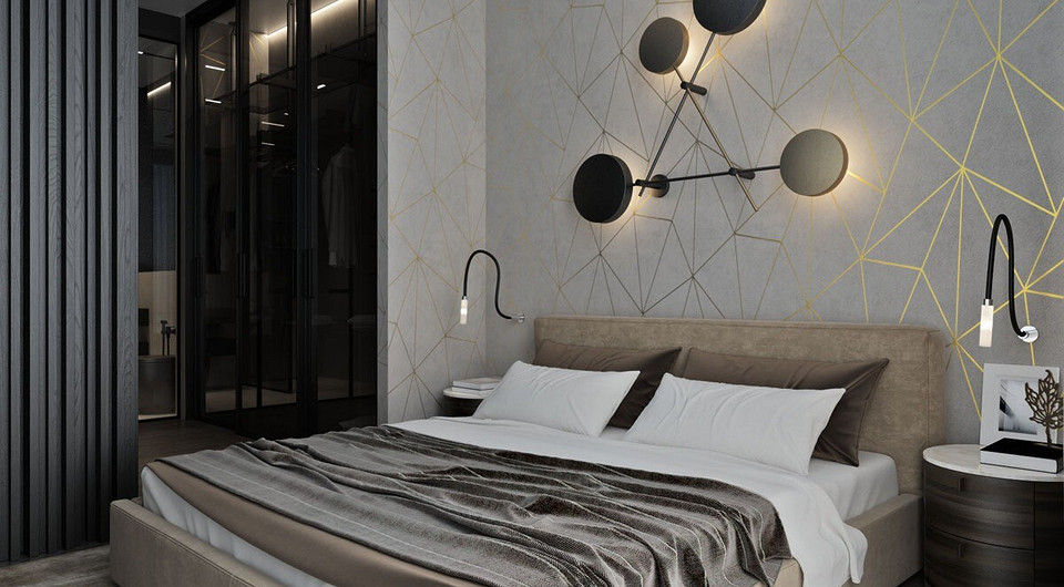 Акценты, которые, по замыслу дизайнера, появятся в интерьере благодаря ряду отделочных материалов, текстилю и немногочисленных аксессуаров, будут иметь цвет золота и латуни.