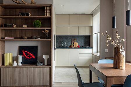 Современный интерьер маленькой двухкомнатной квартиры в типовом доме