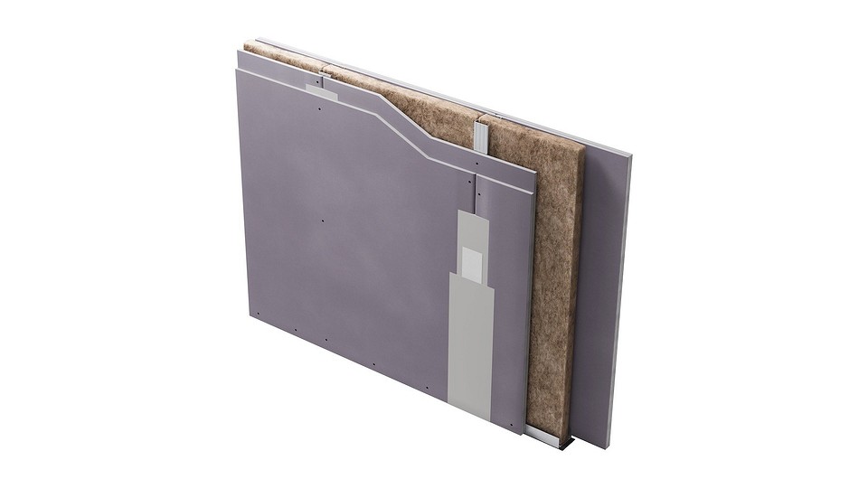 Перегородка С 112 из КНАУФ-листов Сапфир