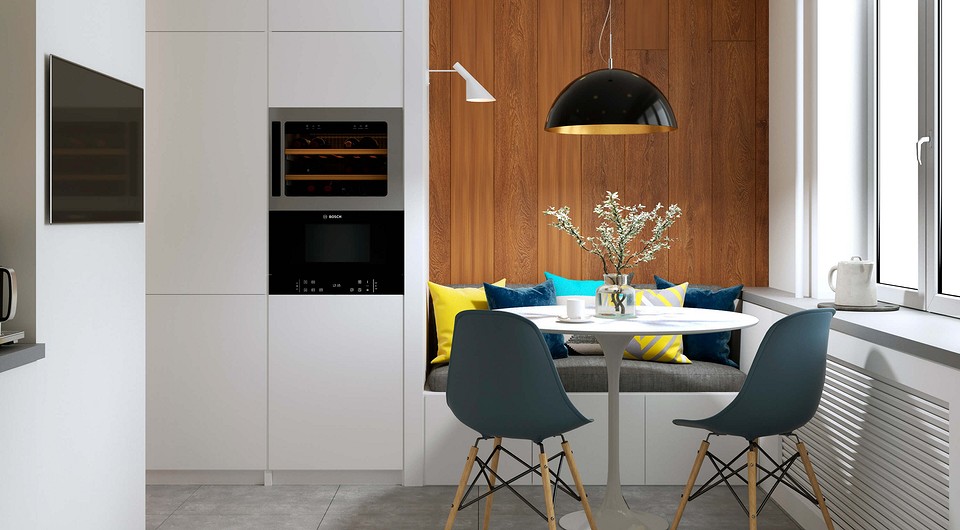 Дизайн кухни-гостиной с диваном в современном стиле — 50 фото и 5 видов расстановки