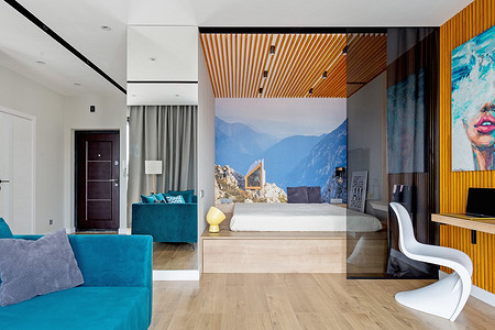 Как разместиться в однушке втроем: пример квартиры площадью 43 кв. м в Санкт-Петербурге