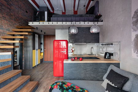 Двухуровневая маленькая студия площадью 31 кв. м для сдачи в аренду