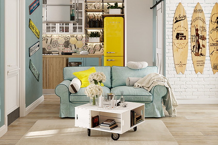 Харизматичная и функциональная квартира с морскими деталями