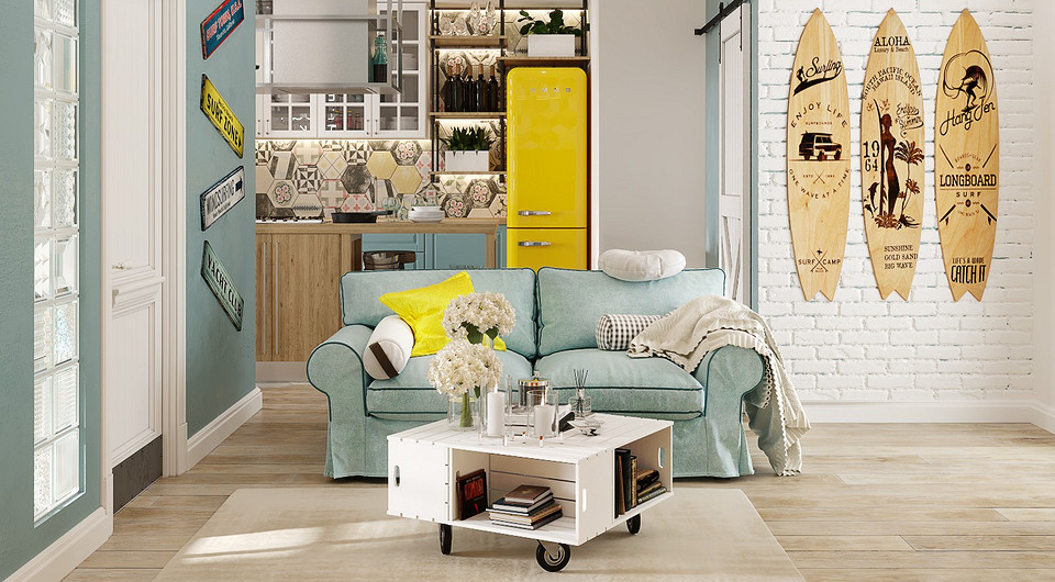 Харизматичная и функциональная квартира с морскими деталями