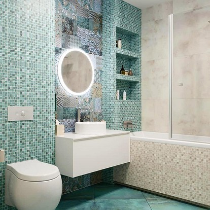 Красивые ванные комнаты с мозаикой: лучшие идеи дизайна интерьера от aerobic76.ru | aerobic76.ru