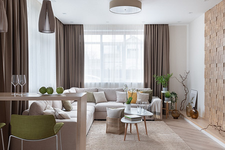 Дом в экостиле для уютной жизни небольшой семьи