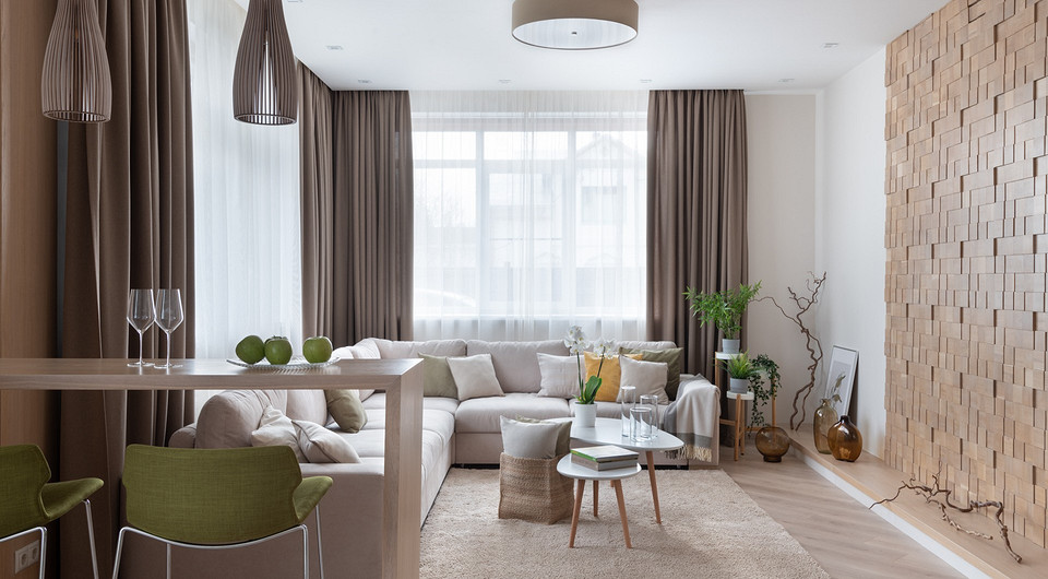 Дом в экостиле для уютной жизни небольшой семьи