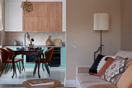 Квартира для семьи: теплый и уютный интерьер в Москве