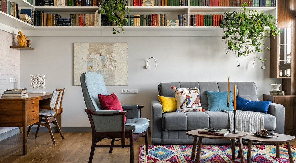 Уютная однушка с элементами ретро для взрослой семейной пары Уютная однушка с элементами ретро для взрослой семейной пары