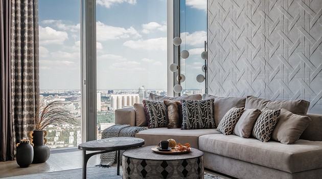 До и после: потрясающий интерьер квартиры в одной из высоток «Москва-Сити»