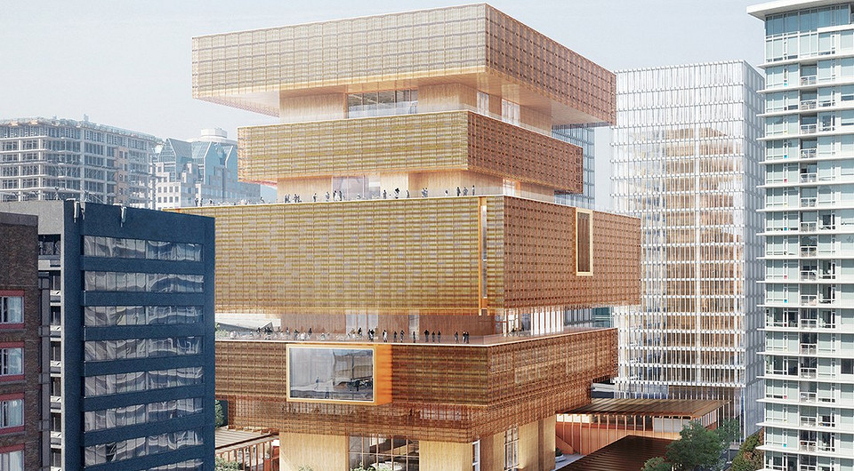 Архитекторы представили проект галереи с «медным» фасадом в Канаде