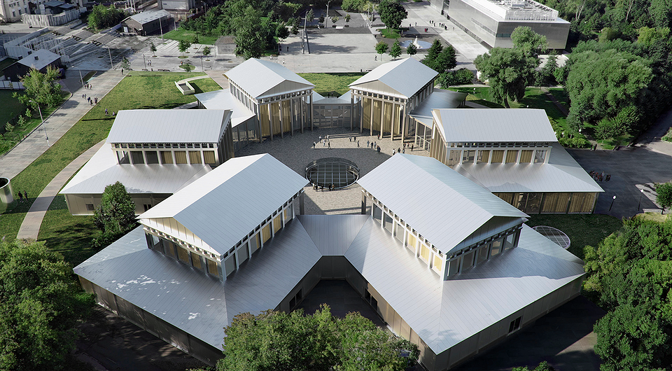 Японская студия реконструирует павильон «Шестигранник» в парке Горького в Москве