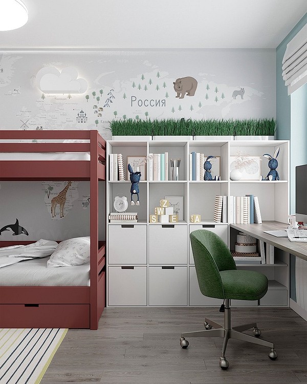 Дизайн детской комнаты для школьника: 106 фото интерьеров, советы по обустройству