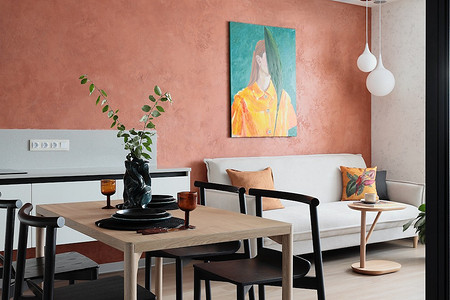 Квартира для себя: 46 квадратов с двумя яркими гостиными