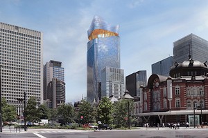 Смотровая площадка в форме короны: архитекторы показали проект небоскреба в Токио