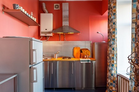 Дизайн кухни с газовой колонкой (25 фото)