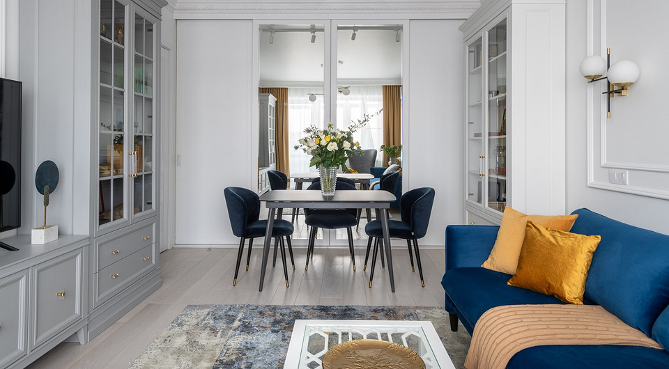 Трехкомнатная квартира с деликатными классическими деталями 