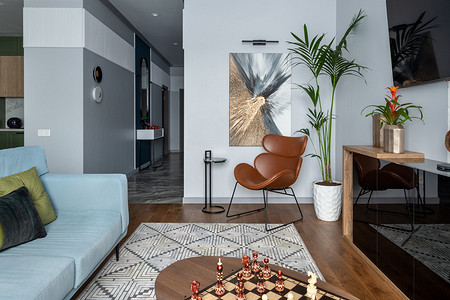 Просторная квартира в мегаполисе, где ощущается природа