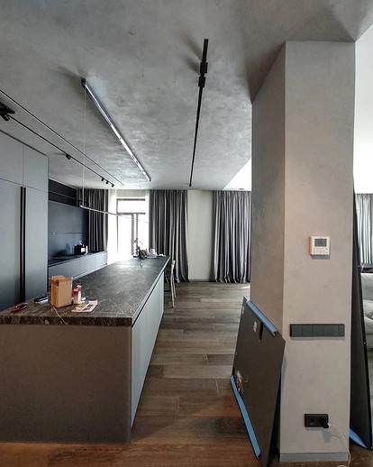 Бетонный потолок в интерьере: 40 фотоидей дизайна квартир