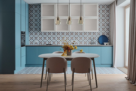 Квартира для тещи: просторный и светлый интерьер с акцентом на кухне