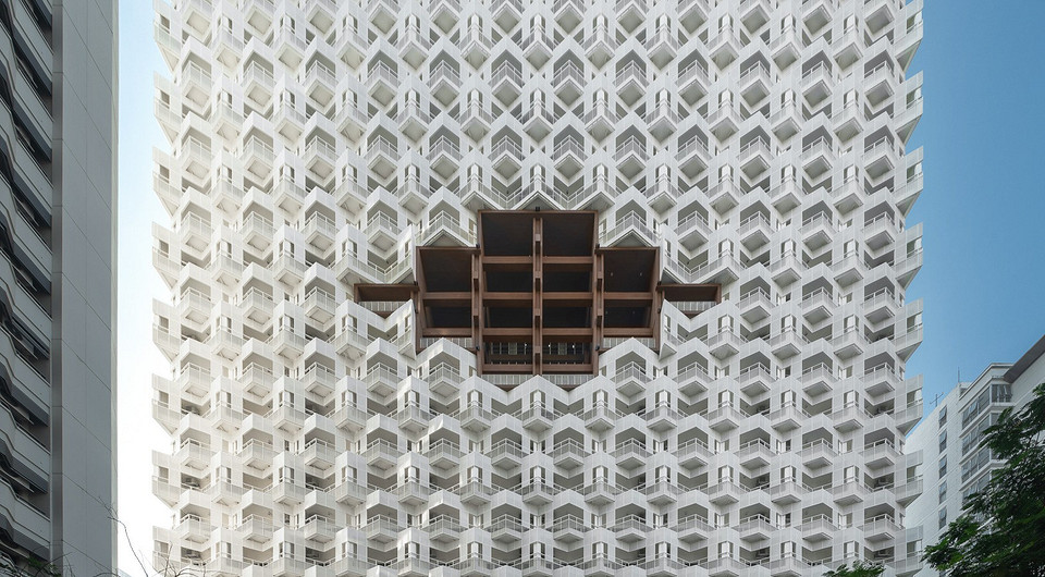 Дом, напоминающий медовые соты, построили в Бангкоке