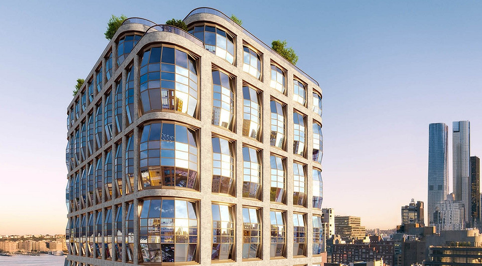 Фасад с «фонарями»: в Нью-Йорке построили необычный комплекс