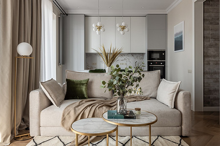 Уютная современная классика в маленькой квартире в Самаре