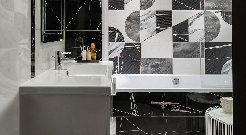 Недостатки черно-белого дизайна ванной комнаты